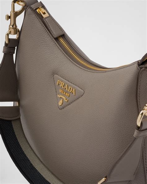 prada calf leather handbag clay grey|Clay Grey Leather Bag .